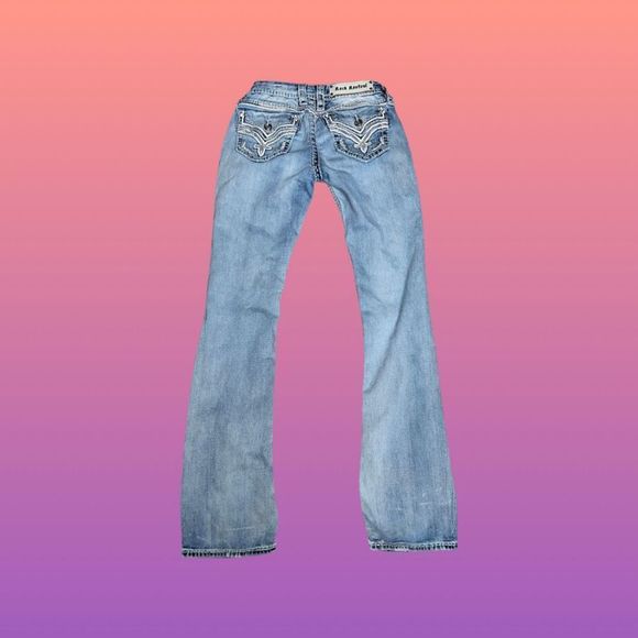 Rock Revival LightWash Low Rise Donna Bootcut Jeans Size 26x30 - Picture 2 of 7
